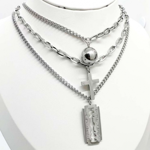 Stainless Steel Brand Necklace-RR220515-Rrx0504-16