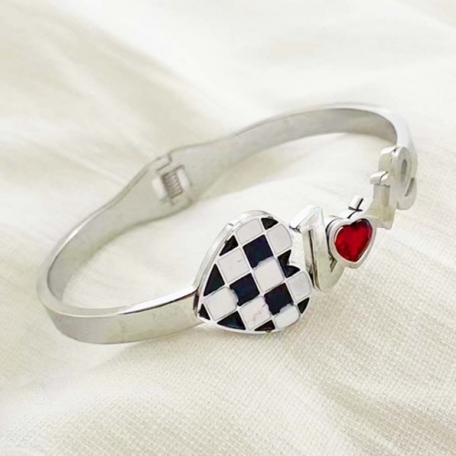 Stainless Steel Brand Bangle-RR220515-Rrs04070-23