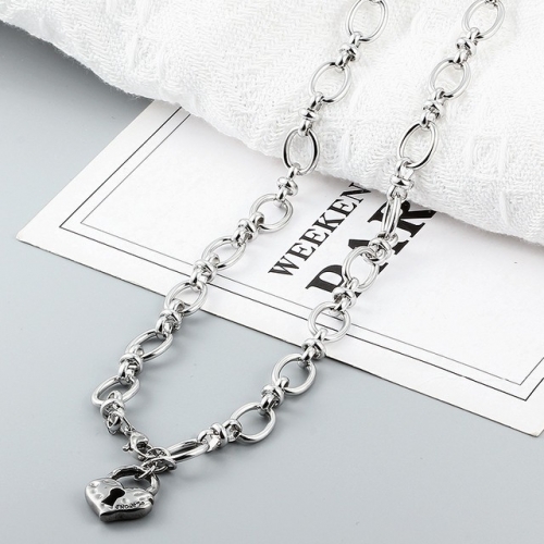 Stainless Steel UNO DE &50 Necklace-CH220515-P14IMN