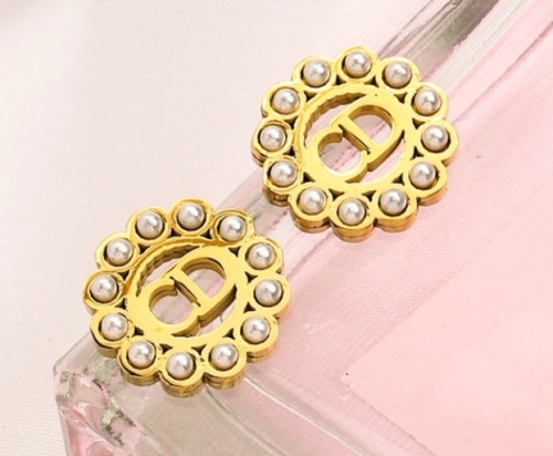 Stainless Steel Brand Earrings-YWA220526-P10.5SG