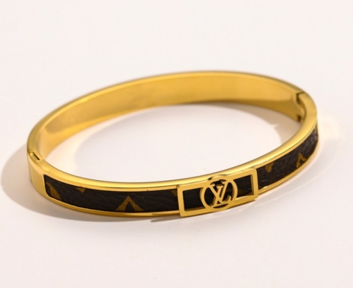 Stainless Steel Brand Bangle-YWA220526-P21SADS