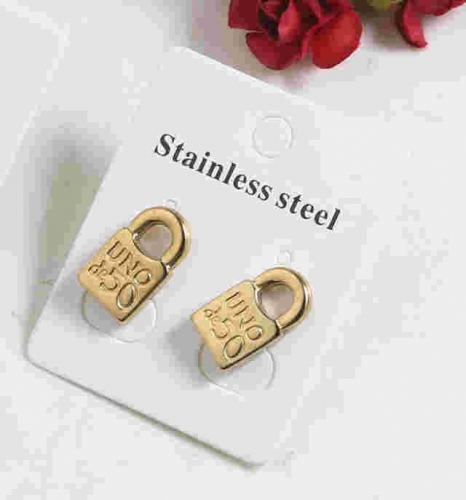 Stainless Steel UNO DE &50 Earrings-SN220617-TUNE0019-G