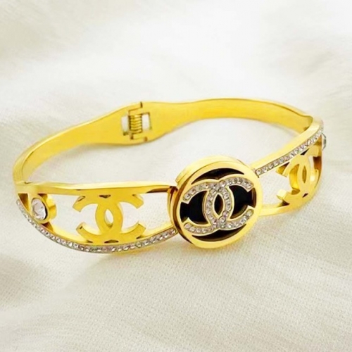 Stainless Steel Brand Bangle-RR220624-Rrs04123-24