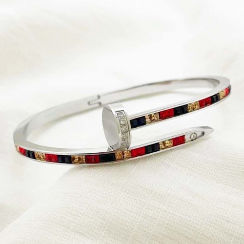 Stainless Steel Brand Bangle-RR220624-Rrs04124-27