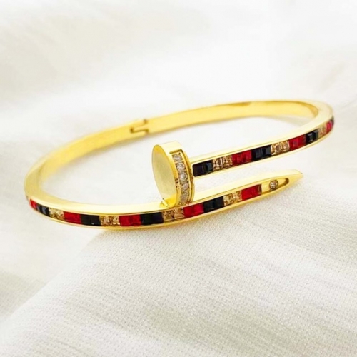 Stainless Steel Brand Bangle-RR220624-Rrs04125-28