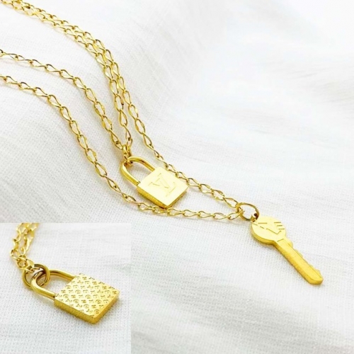 Stainless Steel Brand Necklace-RR220624-Rrx0529-17