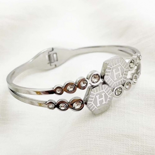 Stainless Steel Brand Bangle-RR220704-Rrs04102-23