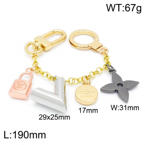 Stainless Steel Brand Keychain-DY220704-LVSK003M-457-30