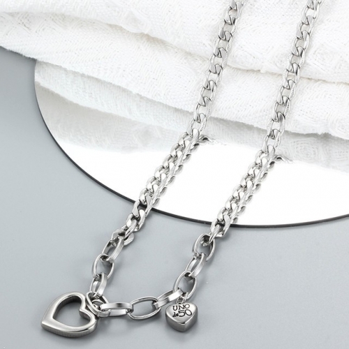 Stainless Steel UNO DE & 50 Necklace-CH220704-P14VDXC