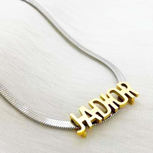 Stainless Steel Brand Necklace-RR220704-Rrx0541-18