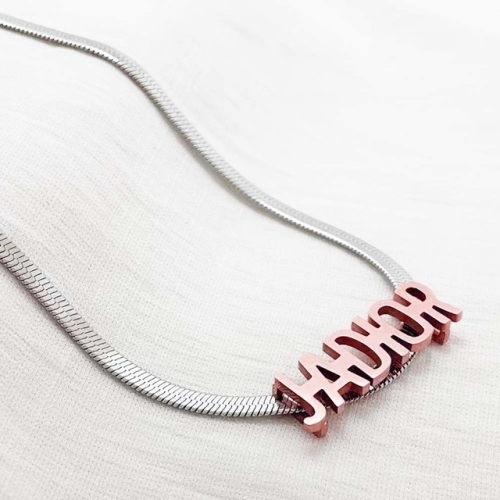 Stainless Steel Brand Necklace-RR220704-Rrx0542-18