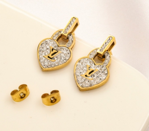 Stainless Steel Brand Earrings-YWA220712-P11.5DG