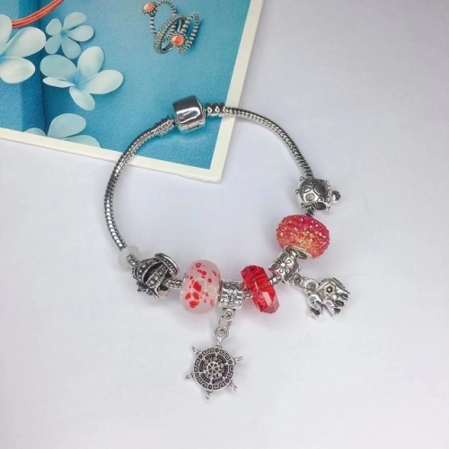 Stainless Steel Bracelet with alloy copper charms-DN220712-IMG_9-174