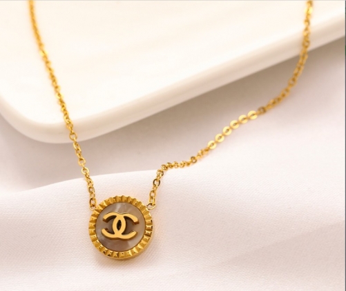 Stainless Steel Brand Necklace-YWA220712-P10SAFA