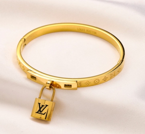 Stainless Steel Brand Bangle-YWA220712-P17DGS