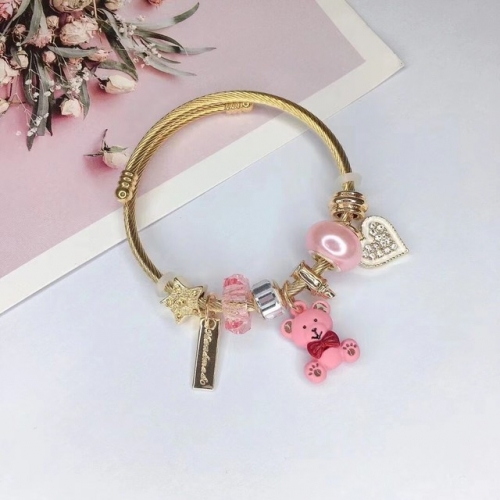 Stainless Steel Bracelet with alloy copper charms-DN220712-IMG_11-105