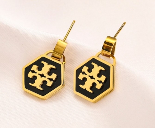 Stainless Steel Brand Earrings-YWA220712-P12DSG