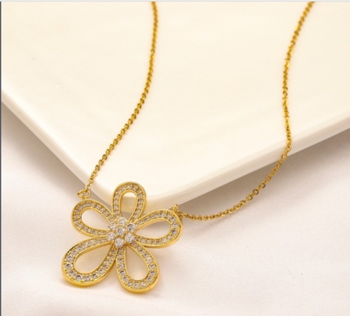 Stainless Steel Brand Necklace-YWA220712-P12SDF