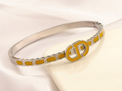 Stainless Steel Brand Bangle-YWA220712-P17DSGSS