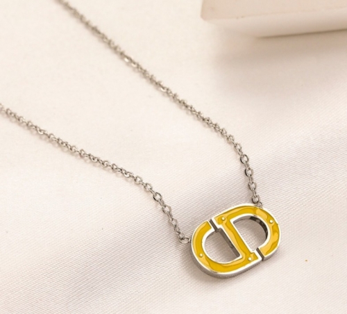 Stainless Steel Brand Necklace-YWA220712-P8DFFG