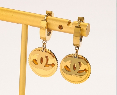 Stainless Steel Brand Earrings-YWA220712-P10.5FD