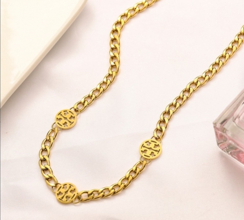 Stainless Steel Brand Necklace-YWA220712-P13DSG