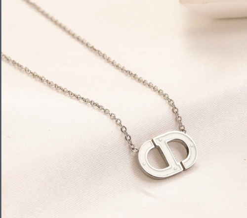 Stainless Steel Brand Necklace-YWA220712-P8DSG