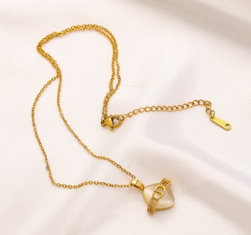 Stainless Steel Brand Necklace-YWA220712-P9.5SFSX