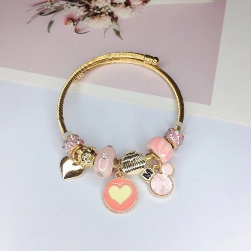 Stainless Steel Bracelet with alloy copper charms-DN220712-IMG_11-099