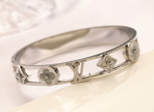 Stainless Steel Brand Bangle-YWA220712-P20.5DS