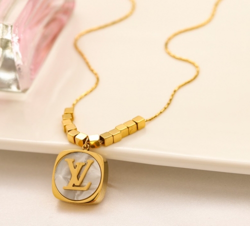 Stainless Steel Brand Necklace-YWA220712-P11DSG