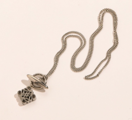 Stainless Steel Brand Necklace-YWA220712-P12FDG