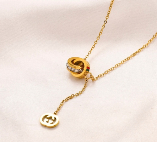 Stainless Steel Brand Necklace-YWA220712-P10JHG