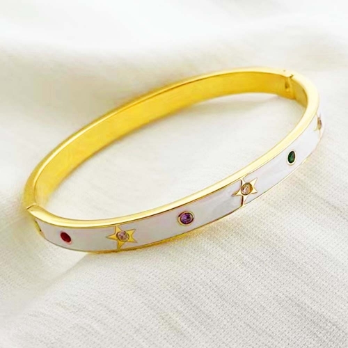 Stainless Steel Brand Bangle-RR220717-Rrs04130-24