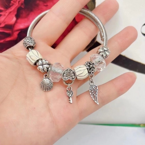 Stainless Steel Bracelet with alloy copper charms-DN220717-IMG_11-B06