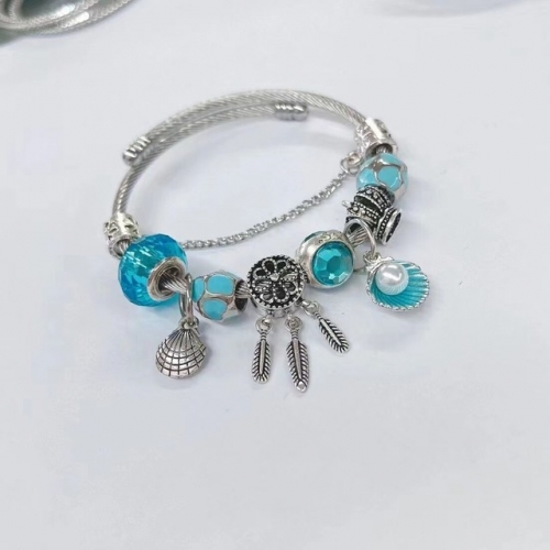 Stainless Steel Bracelet with alloy copper charms-DN220717-IMG_11-B03