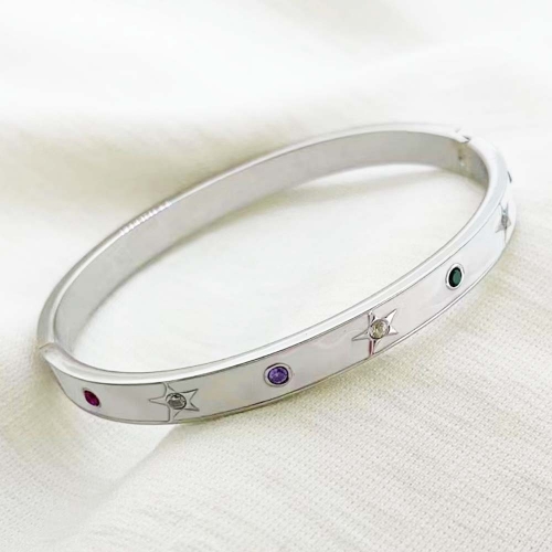 Stainless Steel Brand Bangle-RR220717-Rrs04129-23