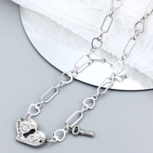 Stainless Steel UNO DE & 50 Necklace-CH220814-P14I23