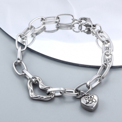 Stainless Steel UNO DE & 50 Bracelet-CH220814-P12E6YC