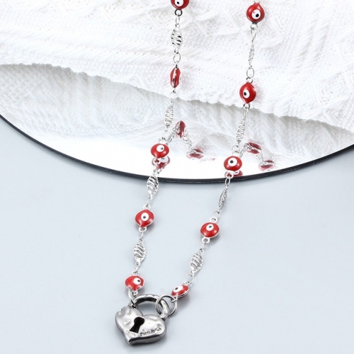 Stainless Steel UNO DE & 50 Necklace-CH220814-P15X3R