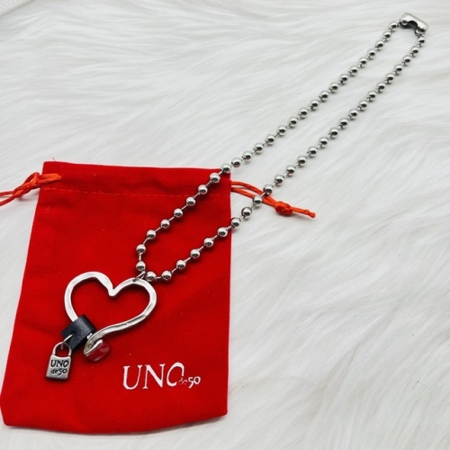 Stainless Steel UNO DE & 50 Necklace-ZN220814-P20VU8