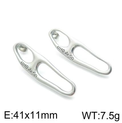 Stainless Steel UNO DE & 50 Earrings-ZN220823-P11CDE