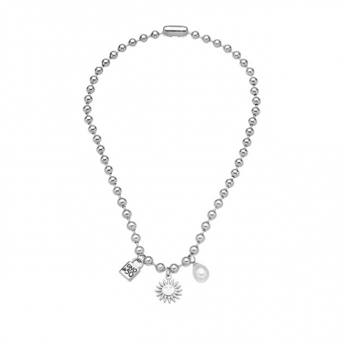 Stainless Steel UNO DE & 50 Necklace-HF220823-UNTZ2226-11