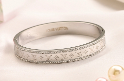 Stainless Steel Brand Bangle-YWA220526-P19JHFF