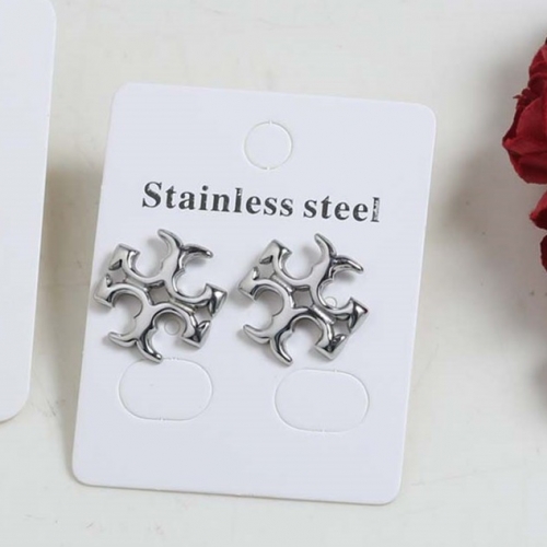 Stainless Steel Brand Earrings-SN220830-TAE8019-S