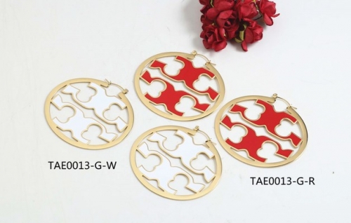 Stainless Steel Brand Earrings-SN220830-TAE0013-G-W