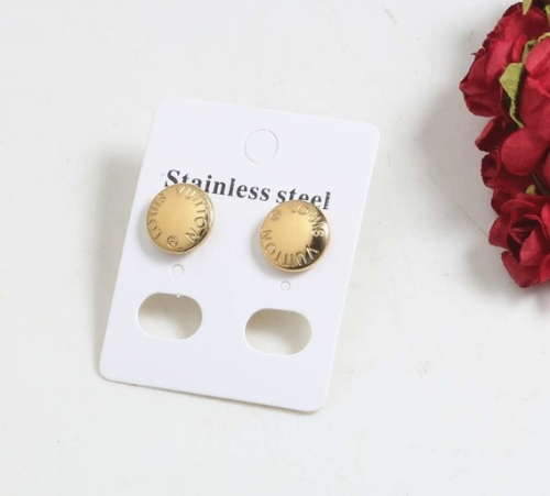 Stainless Steel Brand Earrings-SN220830-TAE0017-G