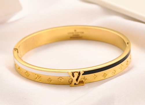 Stainless Steel Brand Bangle-YWA220526-P20SADSLK