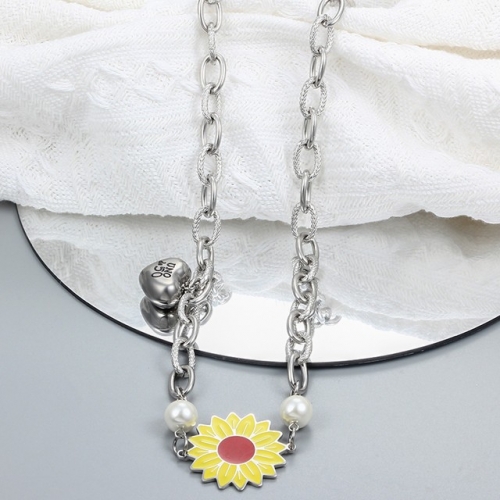 Stainless Steel uno de & 50 Necklace-CH220919-P15Q54