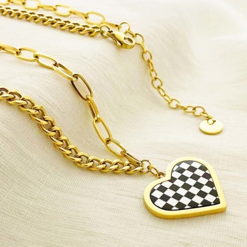 Stainless Steel Brand Necklace-RR220926-Rrx0661-18